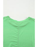 Blue Colorblock Striped Drop Shoulder Loose Top - S