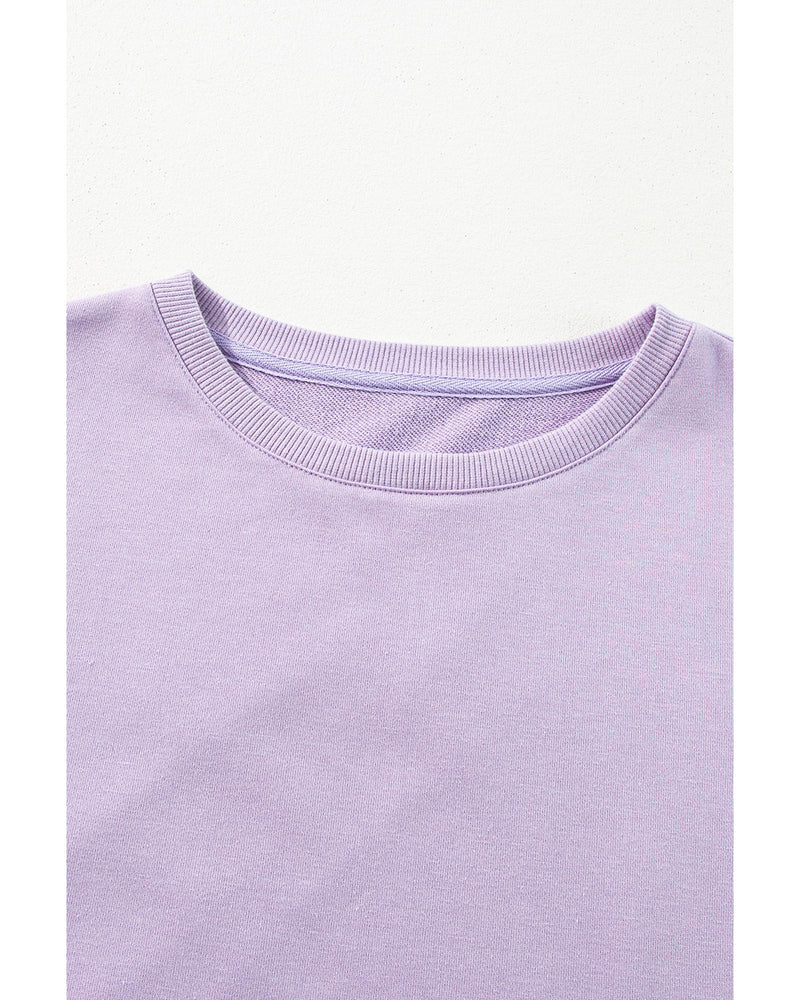 Phalaenopsis Mineral Wash Colorblock Arm Patchwork Oversize Top - M