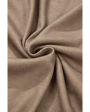 Khaki Checkerboard Striped Patchwork Lantern Sleeve Pocketed Blouse - S