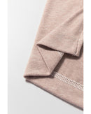 Khaki Colorblock Long Sleeve Crew Neck Top - L