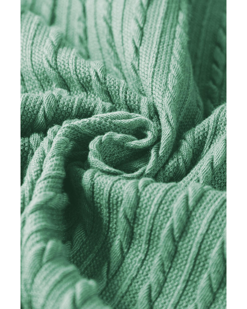 Moonlight Jade Solid Color Textured Flutter Sleeve Top - S