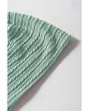 Moonlight Jade Solid Color Textured Flutter Sleeve Top - XL