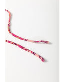 Red Floral Print Ruffled Puff Short Sleeve Blouse - XL