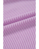 Orchid Bouquet Corded Flap Pocket Collared Buttoned Short Sleeve Blouse - M