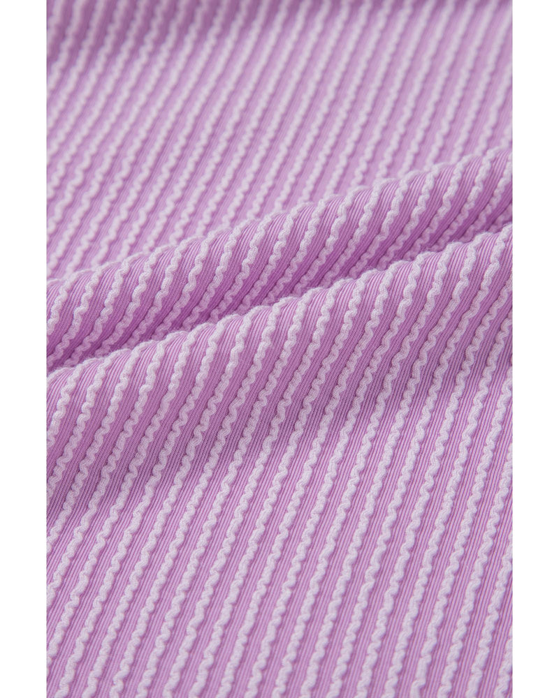 Orchid Bouquet Corded Flap Pocket Collared Buttoned Short Sleeve Blouse - M