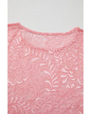 Blossom Floral Lace Sheer Long Sleeve Top - L