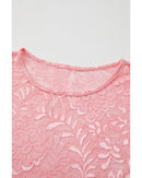 Blossom Floral Lace Sheer Long Sleeve Top - L