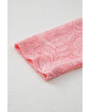 Blossom Floral Lace Sheer Long Sleeve Top - S