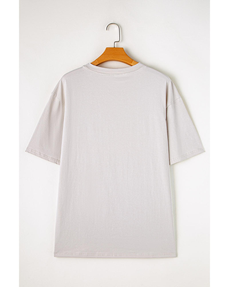 Gray Rock & Roll Graphic Distressed Vintage Tee - M