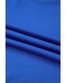 Blue Patched Pocket Exposed Seam Oversize T-shirt - M