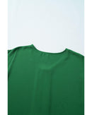 Rose Red Contrast Trim Color Block Front Zipped T Shirt - L