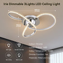 Irie Dimmable 3 Lights LED Ceiling Light - Chrome