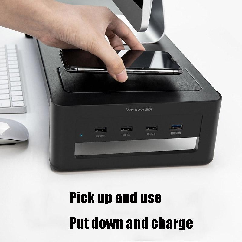 Enhanced Desktop Monitor with Built-in Storage Base