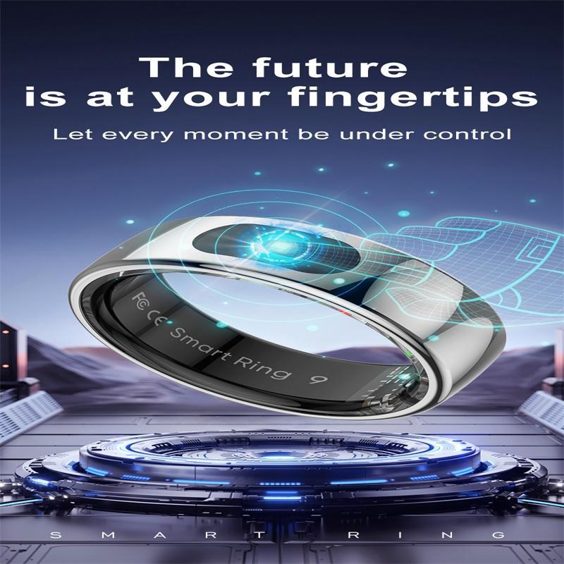 7 Smart Ring Heart Rate Blood Oxygen Sleep Sports - Silver