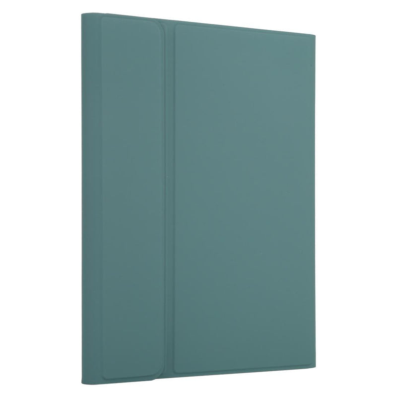 Bluetooth Tablet Case For Ipad 10.2 / Ipad Air 2019 With Touch Pad & Backlight & Pen Holder - Detachable Microfiber Leather - Dark Green