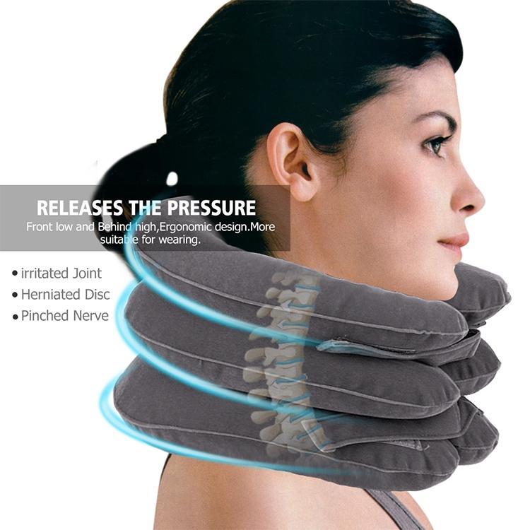 Full Cashmere Cervical Traction Instrument Neck Massage & Support - Grey