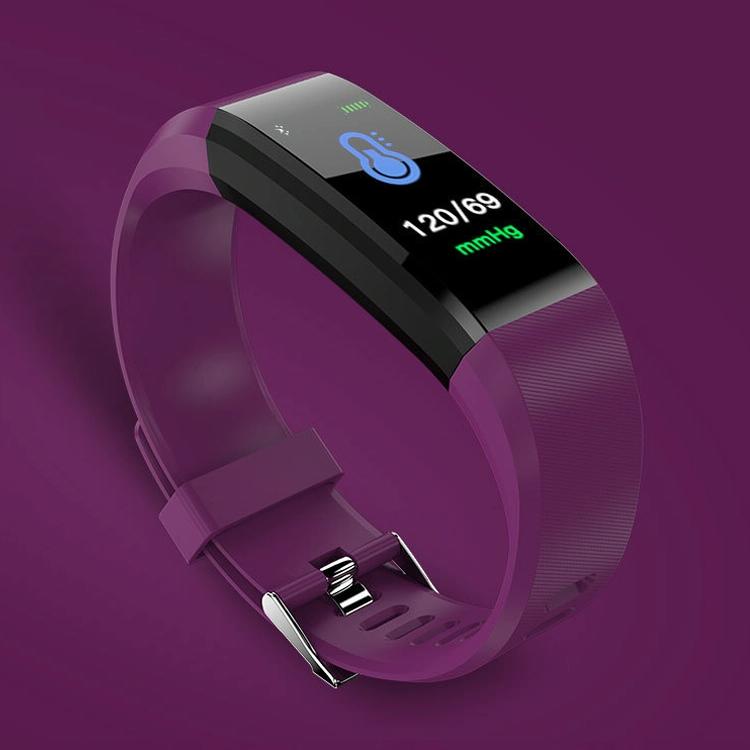 Smart Oled Bracelet With Call Reminder And Health Monitoring - Purple
