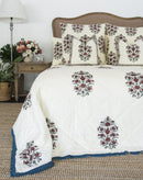 Gulbahar Bedspread Coverlet Summer Light Quilt - Ruby (Queen - 210 cm x 210 cm)