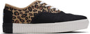 TOMS Womens Casual Canvas Shoes Sneakers Flats Low Cut - Black/Leopard