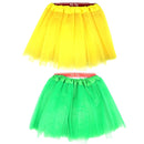 2x Tulle Ballerina Tutu – Small, 3-Layer Children’s Costume Skirt - Yellow & Green Australia Day