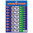 Australian Flag Stickers – 4x A4 Sheets of Festive Stickers for Australia Day Celebrations
