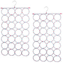 2x 24 Hole Scarf Hanger Holder Storage Tie Belt Scarf Organiser Space Saver