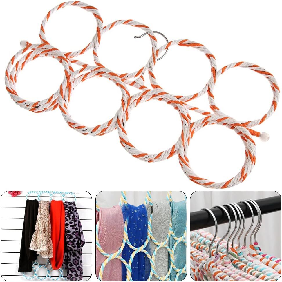 2x 24 Hole Scarf Hanger Holder Storage Tie Belt Scarf Organiser Space Saver