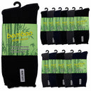 12 Pairs Bamboo Rich Mens Work Socks Thick Cushion Anti Odour - Assorted
