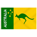 12x Australian Green and Gold/Yellow Flag w/ Kangaroo – 90x150cm Australia Day