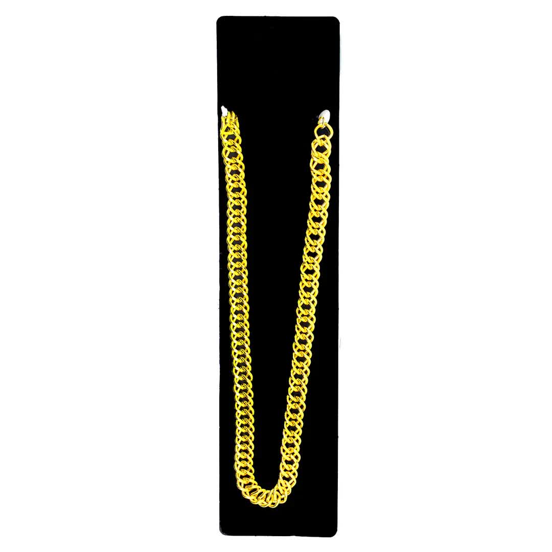 BIG NECKLACE 50cm Pimp Costume Party Fancy Dress Gangster Chain Jewellery - Gold