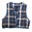 Childrens Blue Checkered Party Costume Vest Boys Kids Victorian, Cowboy or 1920s Style