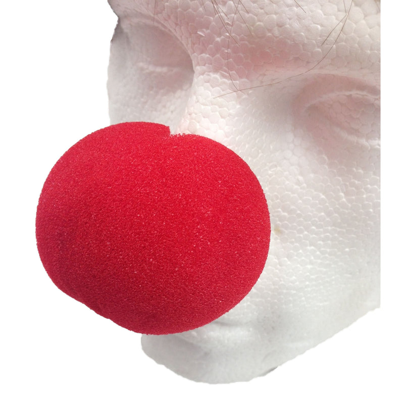 Soft CLOWN NOSE Costume Dress Up Halloween Spongy Sponge Circus Fancy Fun Silly - Red