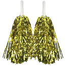 Yellow Metallic Cheerleading Pom Poms – Set of 2 with Easy-Grip Handles Australia Day