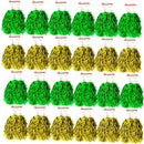Green & Yellow Metallic Cheerleading Pom Poms – 24-Pack (12 Green Pairs & 12 Yellow Pairs) Australia Day
