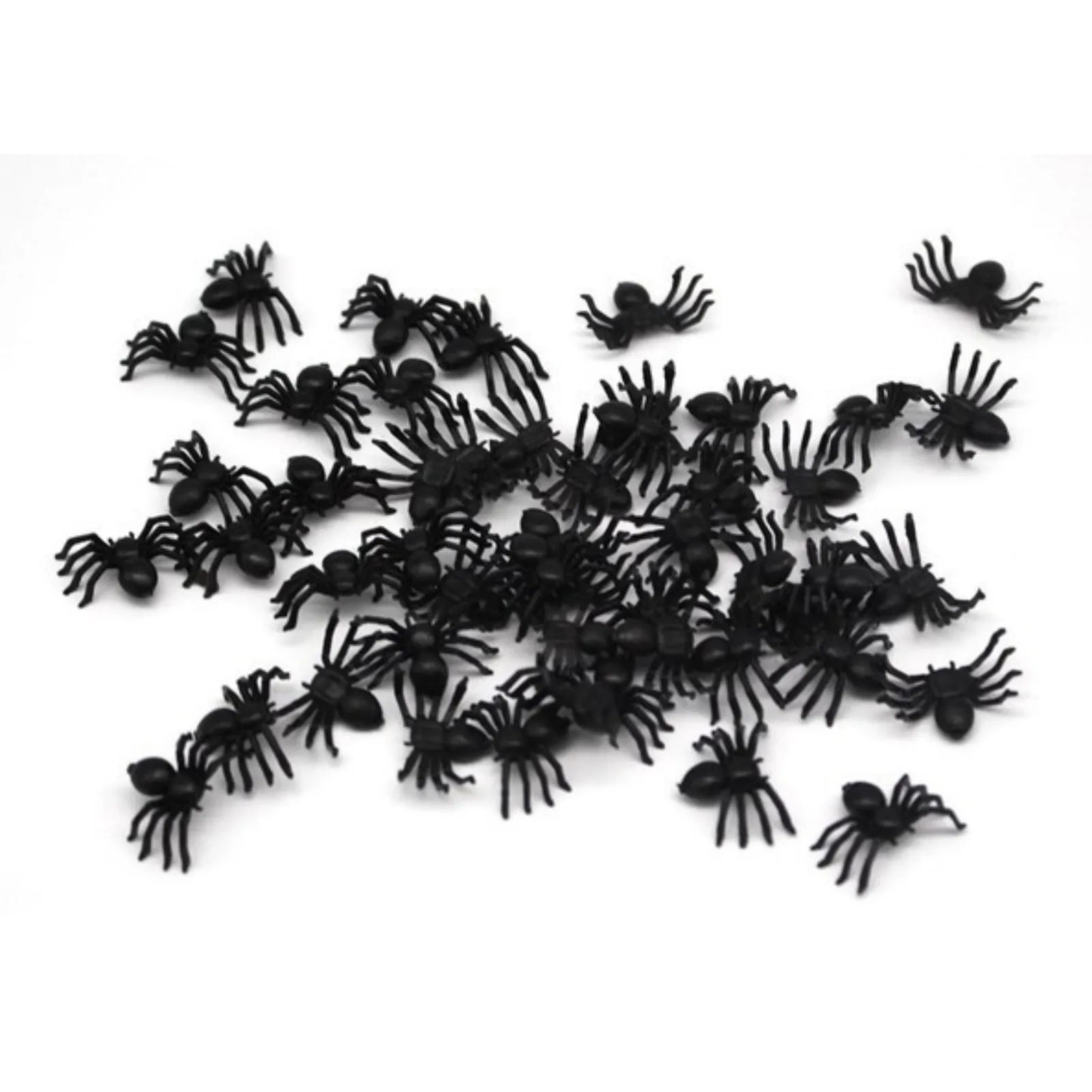 12x MINI FAKE SPIDERS Trick Halloween Scary Arachnids Joke Prank Small Gag Toy Bug