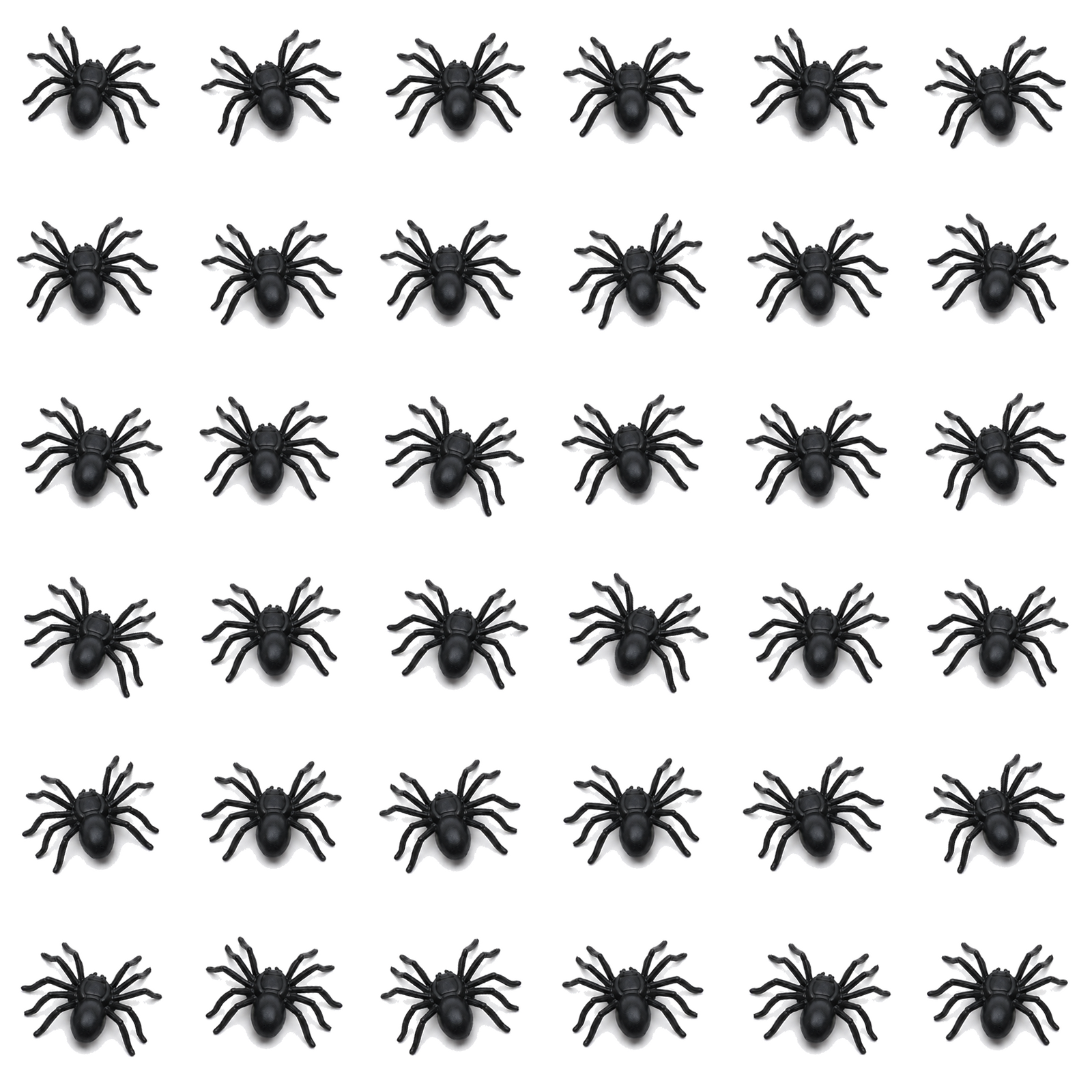 36x MINI FAKE SPIDERS Trick Halloween Scary Arachnids Joke Prank Small Gag Toy Bug