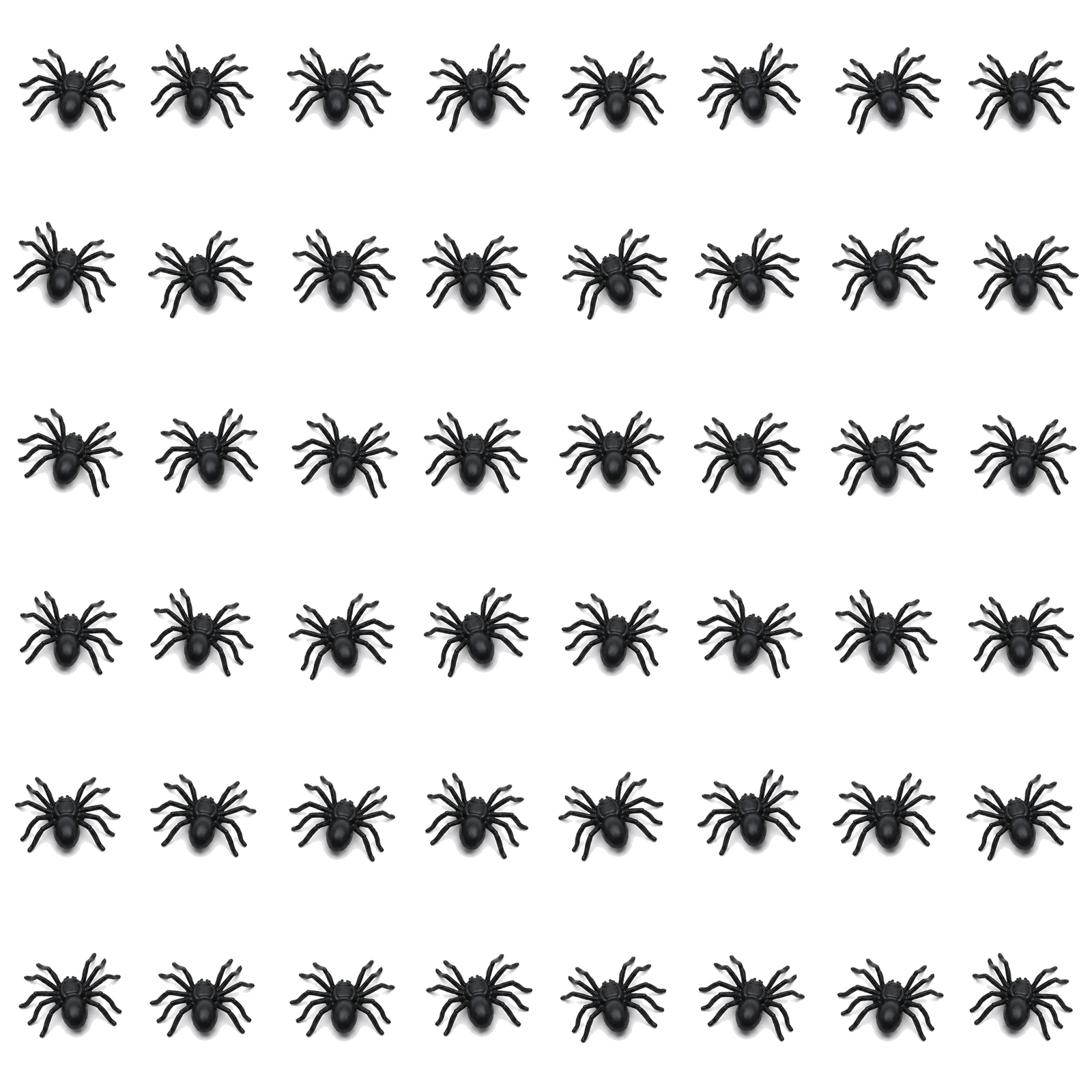 48x MINI FAKE SPIDERS Trick Halloween Scary Arachnids Joke Prank Small Gag Toy Bug