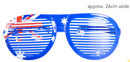 Jumbo Party Costume Glasses - Australian Flag Design - Wayfarer Oversized 26cm Wide