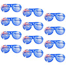 12x Jumbo Party Costume Glasses - Australian Flag Design - Wayfarer Oversized 26cm Wide