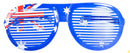 12x Jumbo Party Costume Glasses - Australian Flag Design - Wayfarer Oversized 26cm Wide