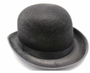 BOWLER HAT Party Vintage Costume Derby Felt Dance Halloween in Black