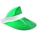 Green Perspex Visor with White Rim – Retro 80s Rave Accessory, Adjustable Fit Australia Day