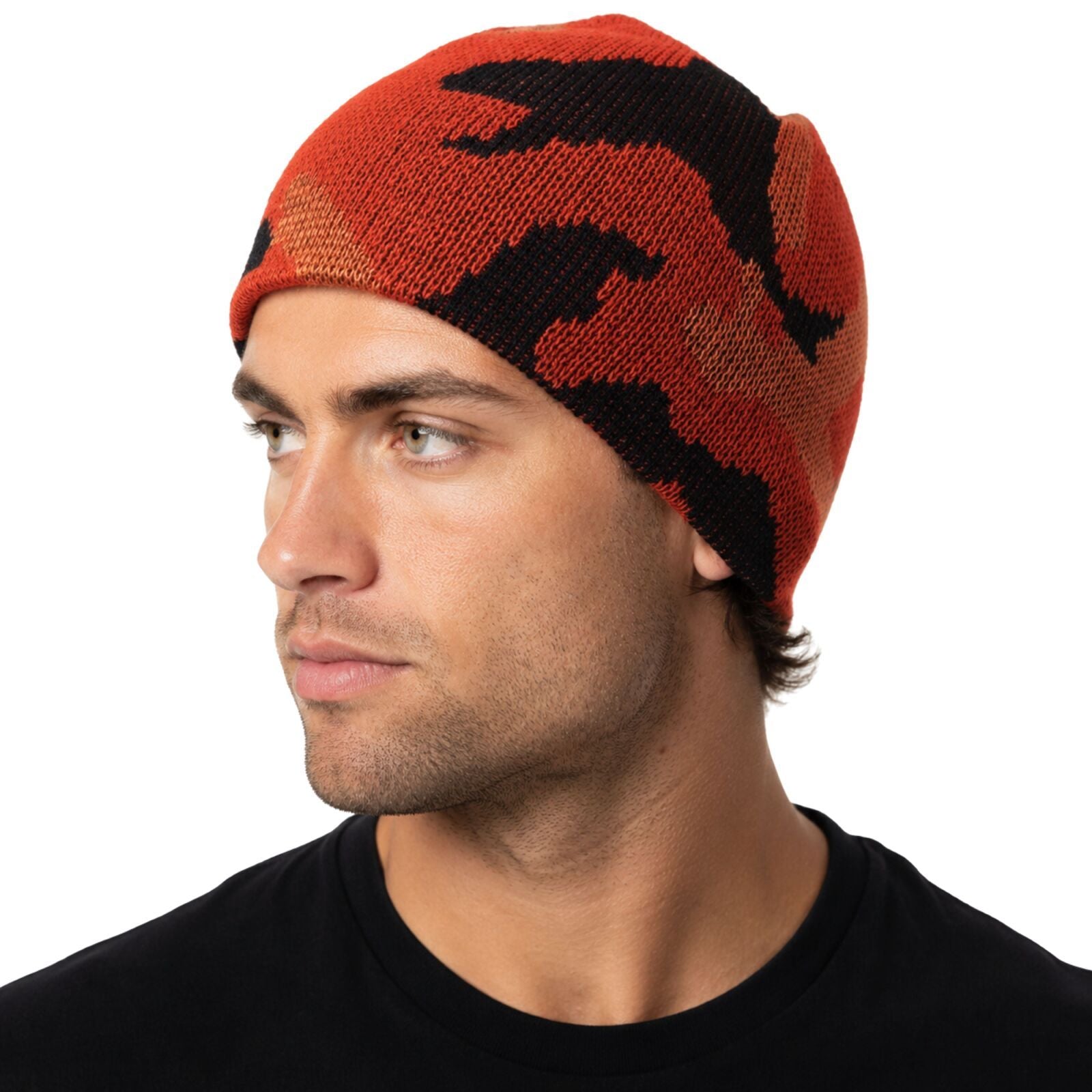 Camo Beanie Hat Winter Ski Army Military Hunting Warm - Orange Camouflage