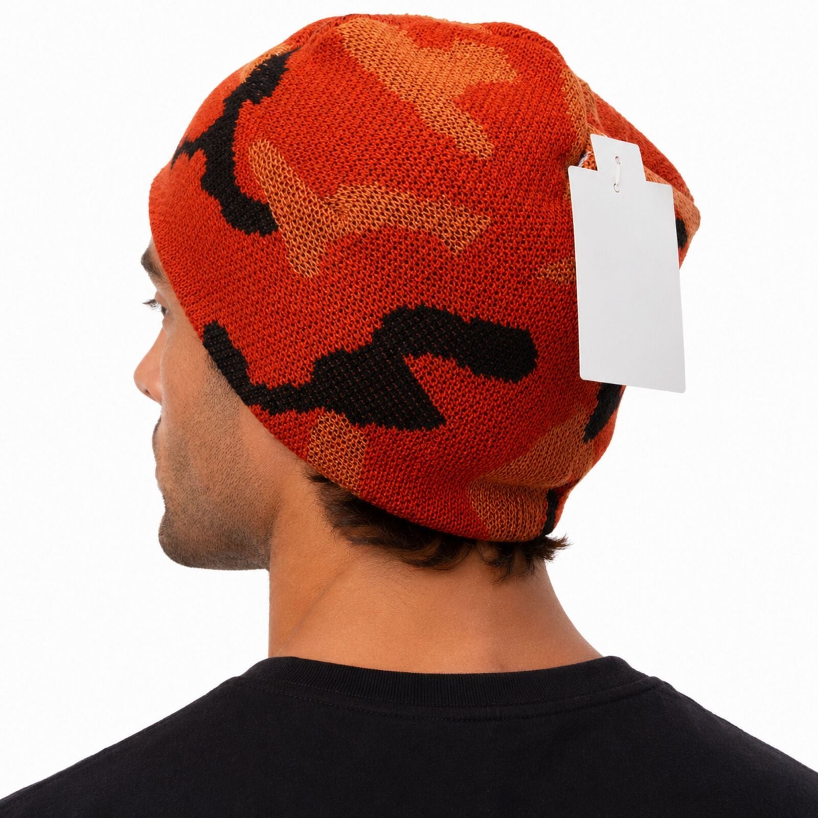 Camo Beanie Hat Winter Ski Army Military Hunting Warm - Orange Camouflage