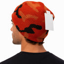 Camo Beanie Hat Winter Ski Army Military Hunting Warm - Orange Camouflage