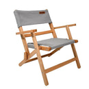 BlackWolf Shore Folding Beech Camping Portable Chair - Paloma Grey