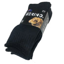 3 Pairs MERINO WOOL SOCKS Mens Heavy Duty Premium Thick Work Socks Cushion in Black