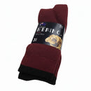 3 Pairs MERINO WOOL SOCKS Mens Heavy Duty Premium Thick Work Socks Cushion in Burgundy