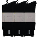 3 Pairs PREMIUM BAMBOO SOCKS Mens Heavy Duty Thick Work Socks BULK Cushion - Black