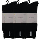 3 Pairs PREMIUM BAMBOO SOCKS Mens Heavy Duty Thick Work Socks BULK Cushion - Black